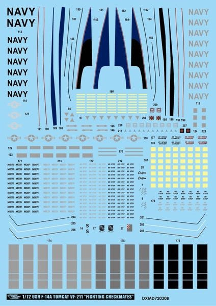DXM 91-7231 1/72 アメリカ海軍 F-14A トムキャット VF-211 チェックメイツ
