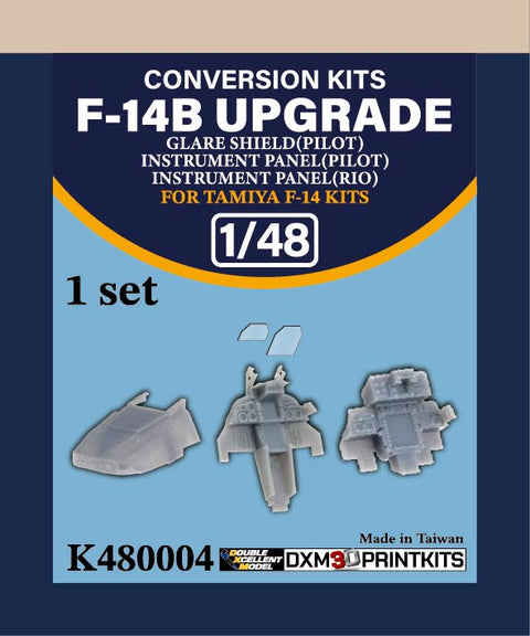DXM K0004 1/48 F-14B アップグレード グレアシールド(パイロット)/インパネ(パイロット)(RIO)