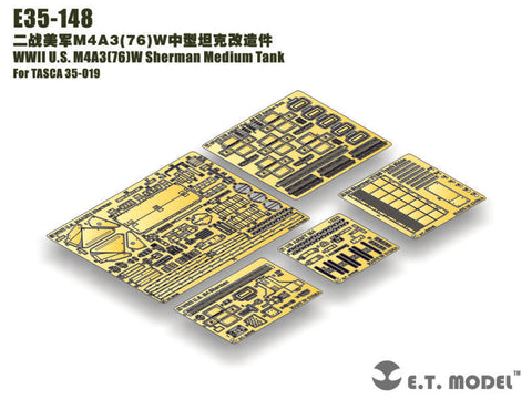 E.T.モデル E35-148 1/35 WWIIアメリカ M4A3(76)W シャーマン(TASCA 35-019用)