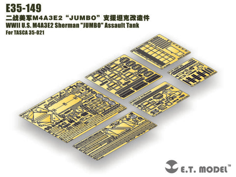 E.T.モデル E35-149 1/35 WWIIアメリカ M4A3E2 シャーマン "ジャンボ"突撃戦車(TASCA 35-021用)