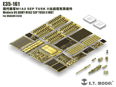 E.T.モデル E35-161 1/35 現用アメリカ M1A2 SEP TUSK II 主力戦車(ドラゴン 3536用)
