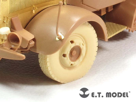 E.T.モデル ER35-039 1/35 WWII ドイツ ヘビーハーフトラック L-4500R マウルティア 自重変形ロードホイール(ズベズダ 3603用)
