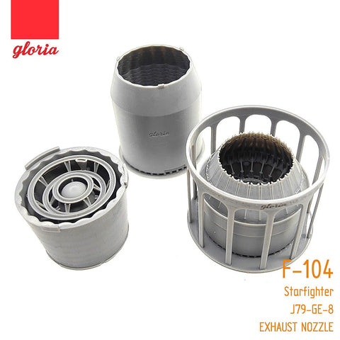 E.T.モデル GR48007B 1/48 F-104 J79-GE-8 エグゾーストノズル & アフターバーナー(クローズ)(キネティック用)