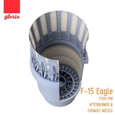 E.T.モデル GR48015A 1/48 F-15 F100-PW エグゾーストノズル&アフターバーナー(オープン)(レベル/グレートウォールホビー用)