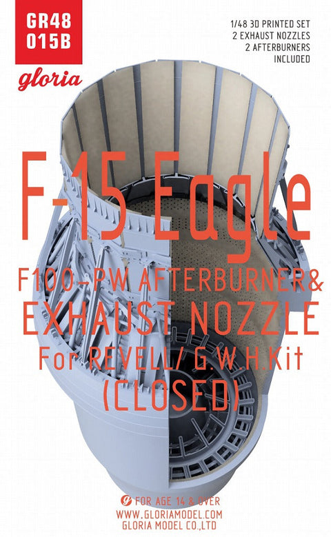 E.T.モデル GR48015B 1/48 F-15 F100-PW エグゾーストノズル&アフターバーナー(クローズド)(レベル/グレートウォールホビー用)