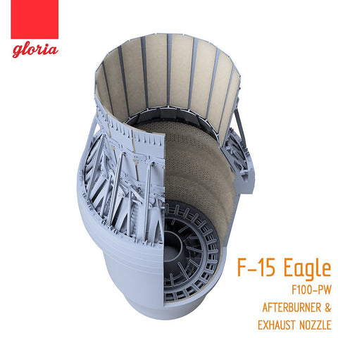 E.T.モデル GR48015B 1/48 F-15 F100-PW エグゾーストノズル&アフターバーナー(クローズド)(レベル/グレートウォールホビー用)
