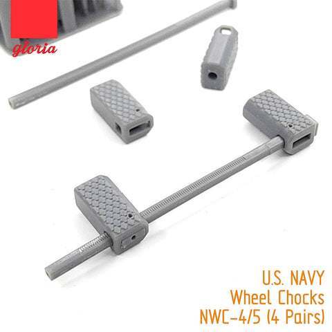 E.T.モデル GR48201 1/48 アメリカ海軍 車輪止め NWC-4/5 (4 Pairs) (汎用)