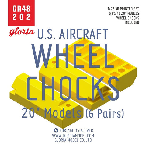 E.T.モデル GR48202 1/48 アメリカ 航空機 車輪止め 20" モデル(6 Pairs) (汎用)