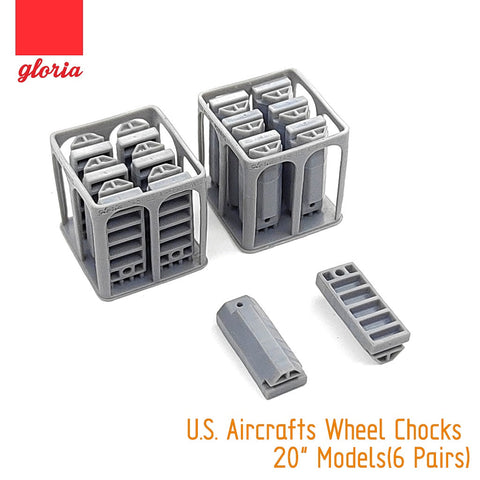 E.T.モデル GR48202 1/48 アメリカ 航空機 車輪止め 20" モデル(6 Pairs) (汎用)