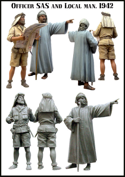 エボリューション EM-35023 1/35 WWII SAS 士官と地元の男性 1942年(2体)