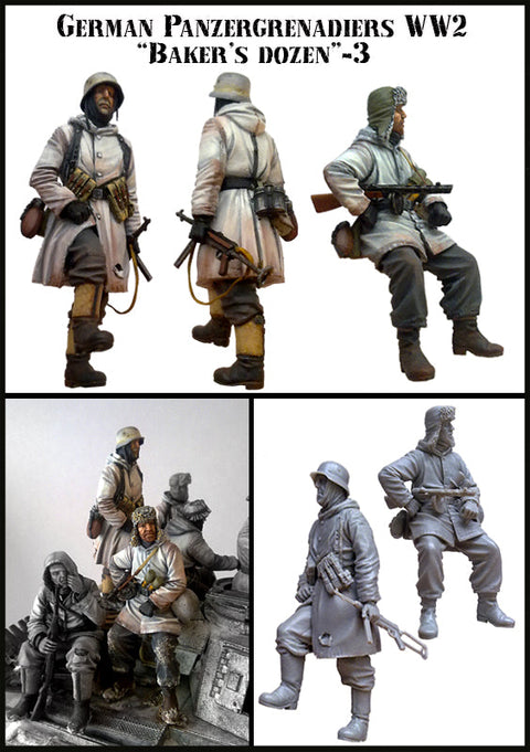 エボリューション EM-35039 1/35 WWII ドイツ装甲擲弾兵「ベイカーズ・ダース」(3)(2体)