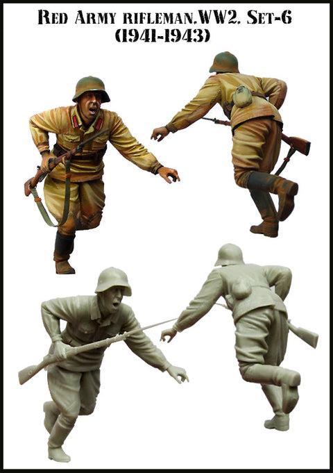 エボリューション EM-35096 1/35 WWII 戦闘中のソビエト兵 1941-1943(6)(1体)