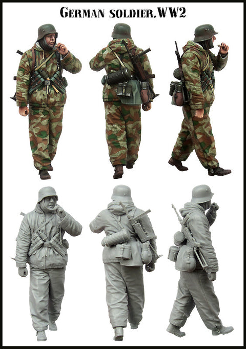 エボリューション EM-35154 1/35 WWII ドイツ兵 冬期装備歩兵(防寒戦闘服)(1体)