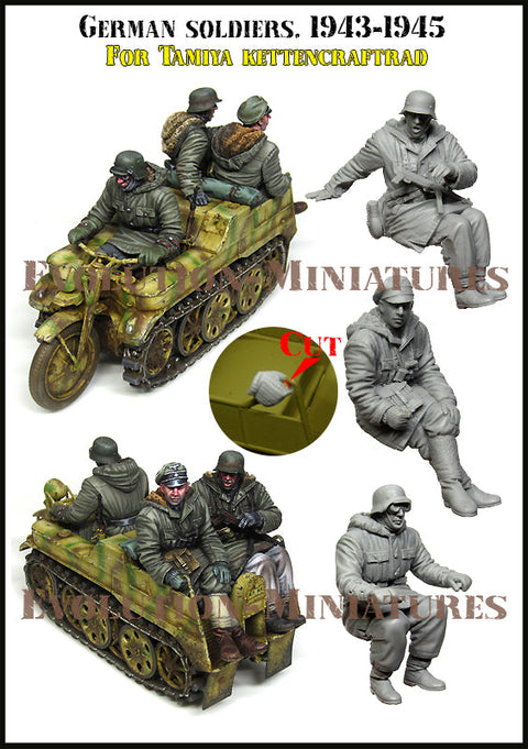 エボリューション EM-35249 1/35 WWII ドイツ兵 ( 1943 - 1945 )タミヤ ケッテンクラート用