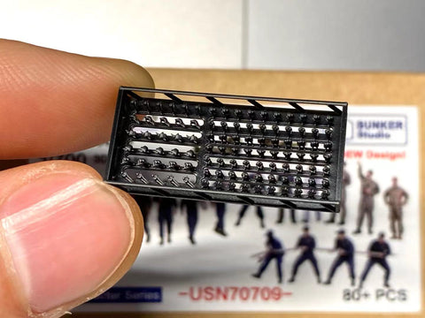 バンカースタジオ USN70709 1/700 現用アメリカ海軍 フィギュアセット 9 乗組員