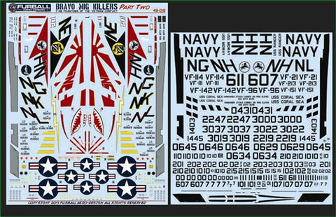 ファーボール 48-018 1/48 アメリカ海軍 ブラボーミグキラーズパート2 ベトナム紛争のF-4Bファントム (アカデミー用)