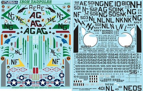 ファーボール 48-025 1/48 アイアンタッドポールズ、ベトナム戦争のA-6A / Bイントルーダー