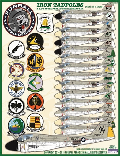 ファーボール 48-025 1/48 アイアンタッドポールズ、ベトナム戦争のA-6A / Bイントルーダー
