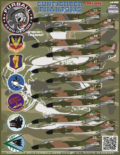 ファーボール 48-029 1/48 F-4C&F-4DファントムIIガンファイターファントム、パート1