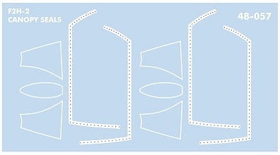 ファーボール 48-057 1/48 F2H-2バンシー用キャノピーフレーム(キティホーク用)
