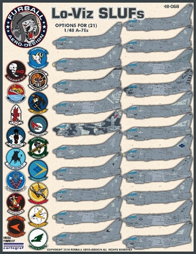 ファーボール 48-068 1/48 アメリカ海軍 A-7EコルセアII ショートリトルアグリーファッカーズ、ロービジ