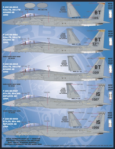ファーボール 48-072 1/48 F-15A/C/D 在欧アメリカ空軍 新鋭イーグルス