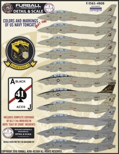 ファーボール FDS-4808 1/48 アメリカ海軍 F-14 トムキャット カラー&マーキング、パート1