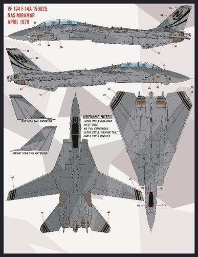 ファーボール FDS-4815 1/48 アメリカ海軍 F-14 トムキャット カラー&マーキング、パート7