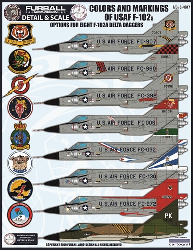 ファーボール FDS-4817 1/48 アメリカ空軍 F-102A デルタダガー カラー&マーキング