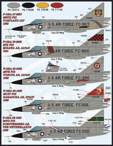 ファーボール FDS-4817 1/48 アメリカ空軍 F-102A デルタダガー カラー&マーキング