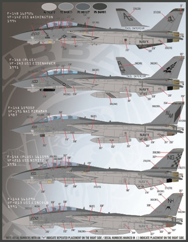 ファーボール FDS-4818 1/48 アメリカ海軍 F-14 トムキャット カラー&マーキング、パート9