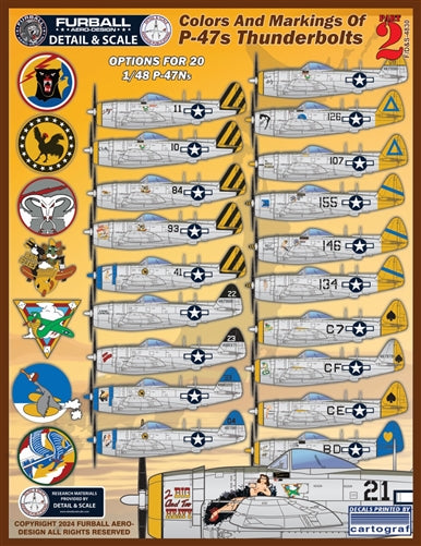 ファーボール F/D&S-4830 1/48 P-47 カラーリングとマーキング パート2