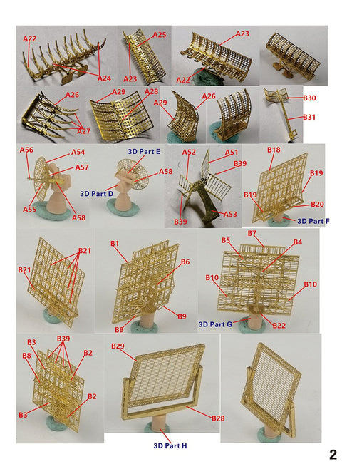 ファイブスターモデル FS350047 1/350 WWII時のアメリカ海軍重巡洋艦・軽巡洋艦用レーダーセットIV