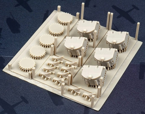 ファイブスターモデル FS350050 1/350 WWII アメリカ海軍 5インチ38口径 ツインマウント Mk.38 防水キャンバス有り (5セット)(3Dプリンター製)