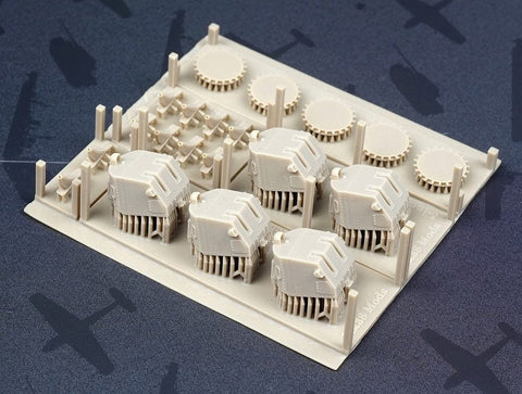 ファイブスターモデル FS350050 1/350 WWII アメリカ海軍 5インチ38口径 ツインマウント Mk.38 防水キャンバス有り (5セット)(3Dプリンター製)