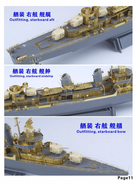 ファイブスターモデル FS350064 1/350 アメリカ海軍 フレッチャー級駆逐艦 コンプリートアップグレートセット(タミヤ78012用)