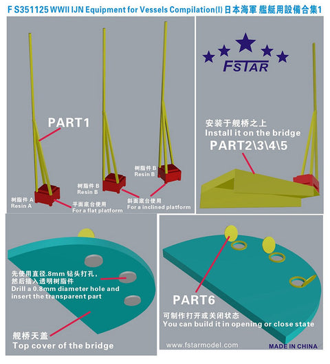 ファイブスターモデル FS351125 1/350 WWII 日本海軍 艦船装備I (3Dプリンター製)