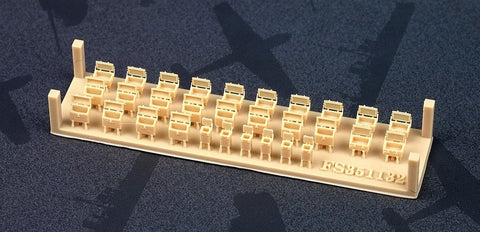 ファイブスターモデル FS351132 1/350 WWII 日本海軍 25mm/13mm対空機銃 弾薬箱 (蓋開き状態) (3Dプリンター製)