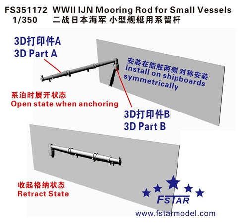 ファイブスターモデル FS351172 1/350 WWII 日本海軍 小型艦艇用係留桁 3Dプリント