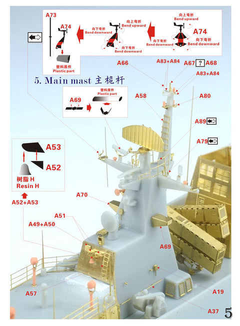 ファイブスターモデル FS352001 1/350 中国海軍 056型コルベット用 スーパーアップグレードセット