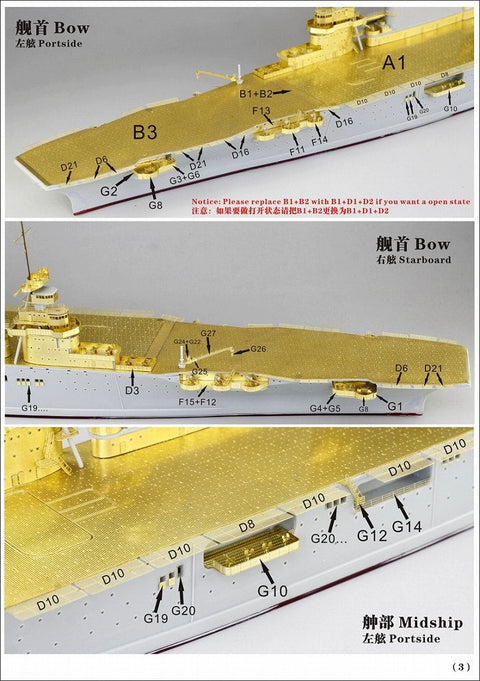 ファイブスターモデル FS700069 1/700 航空母艦 CV-2 レキシントン 1942用 アップグレードセット(トランぺッター05716用)