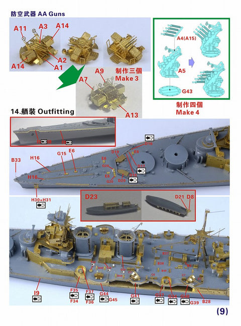 ファイブスターモデル FS700111 1/700 イギリス国海軍 巡洋戦艦 フッド 1941用 スーパーアップグレードセット(タミヤ用)