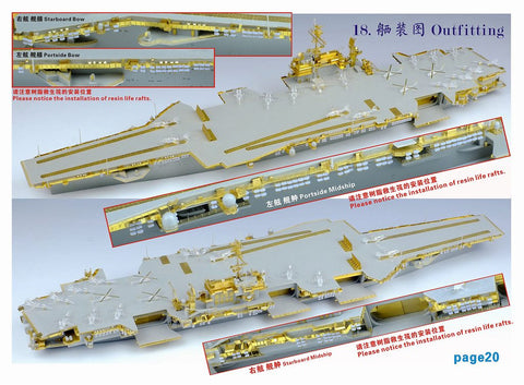 ファイブスターモデル FS700131 1/700 アメリカ海軍 航空母艦 CV-63 キティホーク 2006 アップグレードセット(トランぺッター06714用)