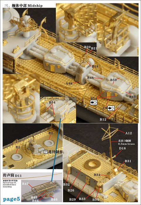 ファイブスターモデル FS710028 1/700 日本海軍 特型駆逐艦II型 綾波 1942用 アップグレードセット