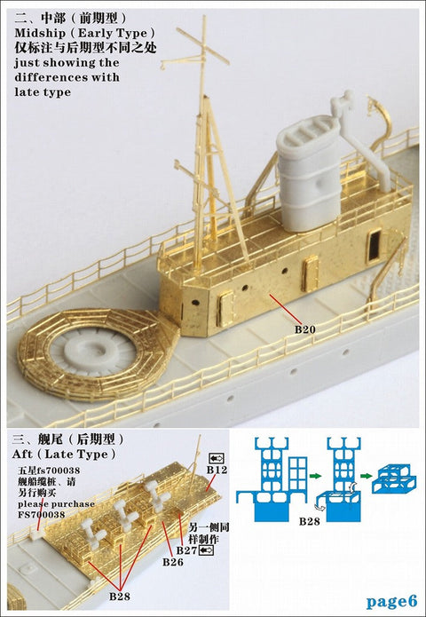 ファイブスターモデル FS710038 1/700 日本海軍 御蔵型海防艦用 アップグレードセット