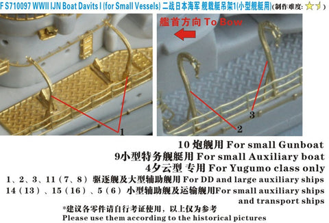 ファイブスターモデル FS710097 1/700 日本海軍 ボートダビットI 小型艦用