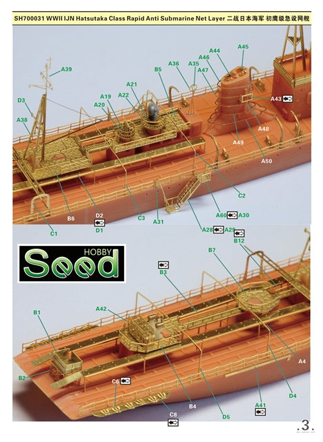 ファイブスターモデル 1/700 SH700031)WWII 日本海軍 急設網艦 初鷹 3Dプリントモデル キット