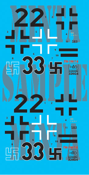 HADモデル 32054 1/32 FW 190 F-8 デカールシート