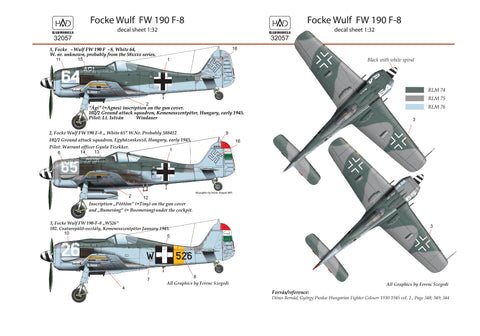 HADモデル 32057 1/32 FW 190 F-8 デカールシート