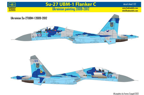 HADモデル 32095 1/32 Su-27UB ”69” 拡張デカール版